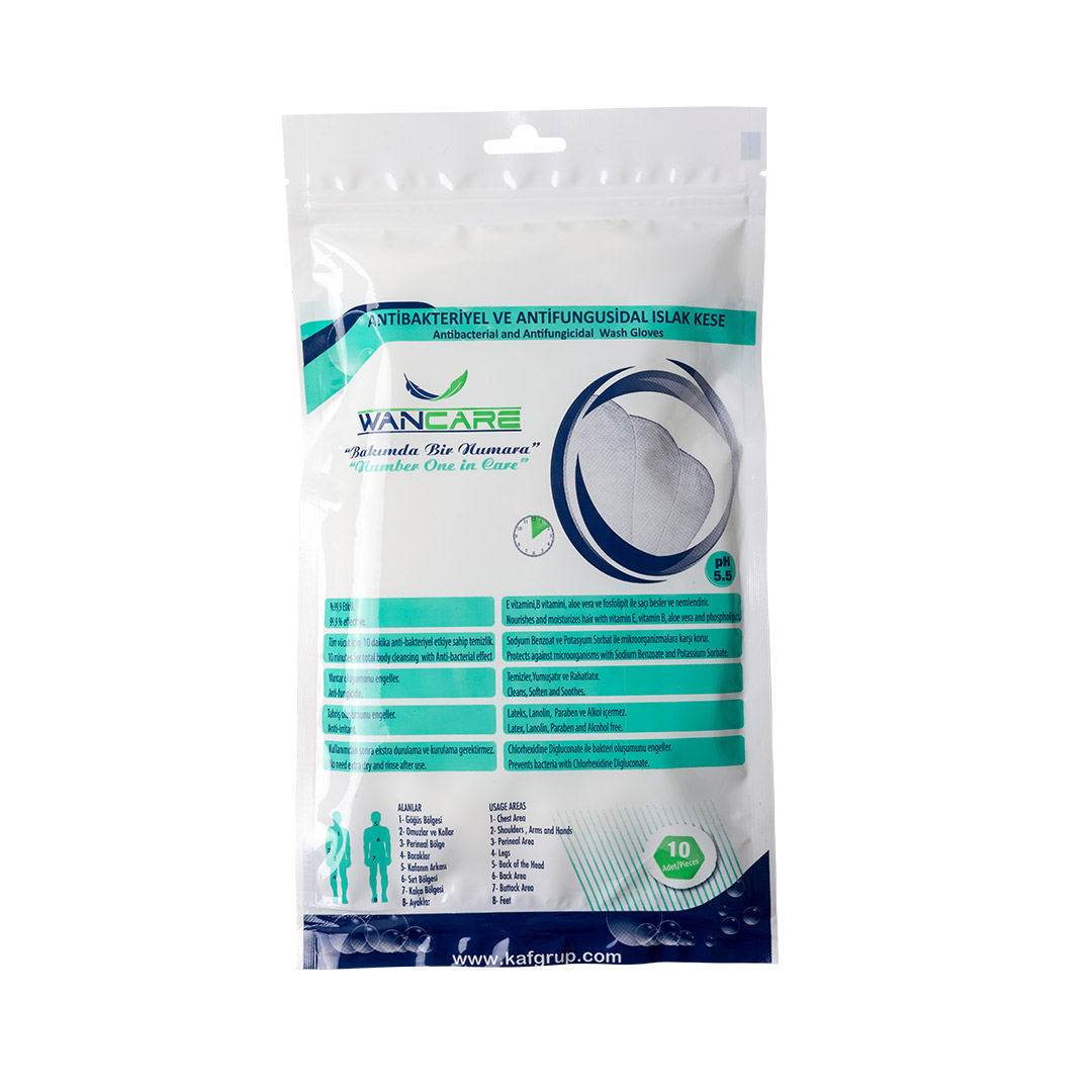 ANTIBACTERIAL AND ANTIFUNGUSIDAL WASH GLOVES